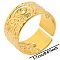Minimalist Evil Eye 304 Stainless Steel Cuff Rings, Wide Band Open Rings