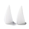 Halloween 3D Devil Horns Opaque Resin Cabochons, for Halloween Headband Making, White, 38x21x19mm