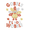 NBEADS Gobble Til You Wobble Rhinestone Sticker, Crystal Car Decal Iron on Appliques Gemstone Border Sticker Glass Hotfix Rhinestone for Art Craft Clothing Car Window Laptop Decor, 11.69×8.27 Inch