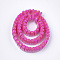 Resin Pendants, Imitation Woven Rattan Pattern, Oval, Magenta, 27x22x4.5mm, Hole: 1.8mm