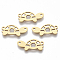 201 Stainless Steel Links connectors, Laser Cut Links, Tortoise, Golden, 8.5x18x1mm, Hole: 1.4mm