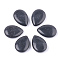 Natural Black Obsidian Pendants, Teardrop, 25x18x7~8mm, Hole: 0.8mm