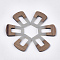 Resin & Walnut Wood Pendants, Trapezoid, Light Steel Blue, 37~37.5x27~27.5x3~3.5mm, Hole: 2mm