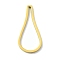 304 Stainless Steel Linking Rings, Teardrop, Golden, 21x9.5x1mm