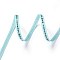 Polyester Grosgrain Ribbon, with Number, for Jewelry Making, Sky Blue, 1/4 inch(7mm), 100yards/roll(91.44m/roll)