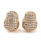 Brass Micro Pave Clear Cubic Zirconia Pendants, Cadmium Free & Nickel Free & Lead Free, Potato

, Real 18K Gold Plated, 10x8x6.5mm, Hole: 3x3.5mm