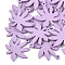 Painted Poplar Wood Pendants, Leaf, Lilac, 32x30x3mm, Hole: 1.5mm