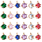 SUPERFINDINGS 24Pcs 6 Color Crystal Crown Pendants with Brass Findings Faceted Transparent Crown Crystal Glass Pendants 8.5x6x5mm Rhinestone Crown Charm for Necklace Jewelry Making,Hole: 1mm
