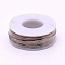 Matte Round Aluminum Wire, with Spool, Coconut Brown, 1.2mm, 16m/roll