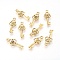 Tibetan Style Alloy Pendant, Skeleton Key, Cadmium Free & Nickel Free & Lead Free, Antique Golden, about 23mm long, 9.5mm wide, 2mm thick, hole: 2mm