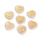 7Pcs 7 Styles Chakra Natural Rose Quartz Love Heart Ornaments Figurines, Reiki Energy Stone Balancing Meditation Gift, 20x20x6mm, 1pc/style