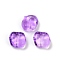Transparent Glass Beads, Nuggets, Baking Paint, Dark Violet, 10.5x12x8mm, Hole: 1mm