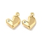Brass Micro Pave Cubic Zirconia Charms, Cadmium Free & Nickel Free & Lead Free, Heart, Real 18K Gold Plated, 7x10x3mm, Hole: 1mm