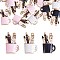 30Pcs 3 Styles Alloy Enamel Pendant Miniature Flower Makeup Cup Pendant DIY Jewelry Accessories, Golden, 24x16mm, Hole: 1.5mm