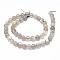 Natural Grey Moonstone Beads Strands, Round, 4mm, Hole: 0.4mm, about 98~100pcs/strand, 15.7 inch(40cm)