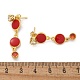 Серьги-гвоздики с цирконом из латуни EJEW-M077-10G-01-3