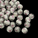 Ручной светящихся внутренний цветок Lampwork бисер LAMP-R129-8mm-01-1