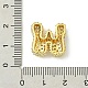 Подвески из латуни с покрытием из прозрачного кубического циркония KK-S378-01G-W-3