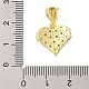 Сердце стойки обшивки латунь микро проложить Цирконом подвески KK-Z074-55G-3