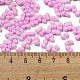 Непрозрачный матовый стеклянный бисер цвета макарон SEED-K009-12B-05-4