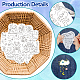 4 лист 11.6x8.2-дюймовых рисунков вышивки палочками и стежками DIY-WH0455-124-3