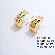 Многослойные серьги в форме полумесяца SZ0754