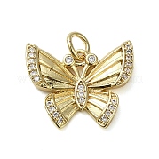 Латунные микропаве прозрачные подвески с фианитом KK-U005-01N-G