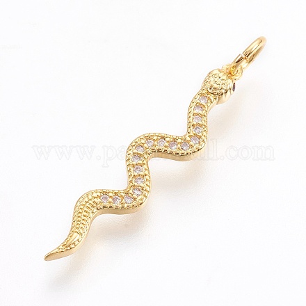 Латунные микро проложить кубического циркония подвески X-ZIRC-O026-22G-NR-1