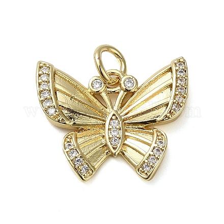 Латунные микропаве прозрачные подвески с фианитом KK-U005-01N-G-1