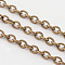 Iron Cable Chains, Unwelded, with Spool, Oval, Lead Free and Nickel Free, Antique Bronze Color, 3x2x0.5mm, about 32.8 Feet(10m)/roll