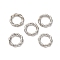 Brass Linking Rings, Cadmium Free & Nickel Free & Lead Free, Retro Twisted Ring, Long-Lasted Plated, Platinum, 6x1mm, Inner Diameter: 4mm