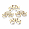 201 Stainless Steel Links connectors, Laser Cut Links, Rainbow, Golden, 10x19x1mm, Hole: 1.4mm