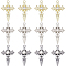 24Pcs 3 Colors Alloy with Rhinestone Pendants, Lead Free & Nickel Free & Cadmium Free, Sword, Mixed Color, 28x18x6mm, Hole: 1.8mm, 8pcs/color