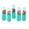 Resin & Walnut Wood Pendants, Arrow, Light Sea Green, 49x12x3.5mm, Hole: 1.6mm