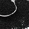 8/0 Baking Paint Glass Seed Beads, Round Hole, Teardrop, Black, 3x2mm, Hole: 1mm, about 416pcs/10g