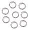 Non-Tarnish 304 Stainless Steel Jump Rings, Open Jump Rings, Twisted, Stainless Steel Color, 18 Gauge, 8x1mm, Inner Diameter: 6mm