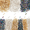 2061Pcs 9 Styles Glass Bugle Beads, Silver Lined & Iris, Mixed Color, 5~12x2mm, Hole: 0.5mm