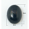 Natural Dyed & Heated Black Agate Cabochons, Oval, 8x6x3mm