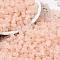 Transparent Colours Glass Seed Beads, Mushroom, Misty Rose, 5.5x4.5mm, Hole: 1mm, 4150pcs/pound