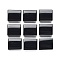Natural Obsidian Multi-Strand Links, Curved Rectangle, 16.5~17x20x6.5~7mm, Hole: 1.2~1.4mm