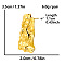 304 Stainless Steel Unique Textured Stud Earrings Women's Jewelry, Real 18K Gold Plated, 35x20mm