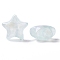 Luminous Acrylic Beads, Glitter Beads, Glow in the Dark, Star, Light Blue, 14x15x8mm, Hole: 2mm, about 580pcs/500g