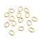 304 Stainless Steel Jump Rings, Closed Jump Rings, Oval, Real 18K Gold Plated, 3.5x4.5x0.5mm, Inner Diameter: 2.5x3.5mm