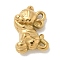 Ion Plating(IP) 304 Stainless Steel Pendants, Mouse Charm, Real 18K Gold Plated, 20.5x19x6mm, Hole: 1x2mm
