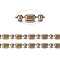 Brass Ball Chains, Ball-Bar Style, Round and Oval, Long-Lasting Plated, Soldered, with Spool, Cadmium Free & Nickel Free & Lead Free, Antique Bronze, 1.8x1mm and 1mm, about 32.8 Feet(10m)/roll