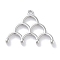 Brass Pendants, Cadmium Free & Nickel Free & Lead Free, Isosceles Triangle Charms, Real Platinum Plated, 14.5x19x2mm, Hole: 1mm