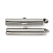 Brass Slide On End Clasp Tubes, Slider End Caps, Cadmium Free & Nickel Free & Lead Free, with Pendant Bails, Real Platinum Plated, 6x29x4mm, Hole: 1mm