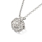 Brass Pendant Necklaces, with Iron Rolo Chains, Apple, 31.89 inch(81cm), Pendant: 31x29.5x20mm