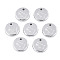 Non-Tarnish 316 Surgical Stainless Steel Charms, Flat Round with Constellation, Stainless Steel Color, Gemini, 10x2mm, Hole: 1mm