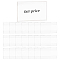 Acrylic Table Card Display Frame, Price Tags, Rectangle, White, 10x6.25x0.35cm